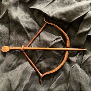 Hand-forged Bow & Arrow Cloak Pin